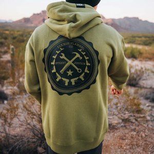 DIXXON | Shirts | Dixxon Flannel Bandit Zip Up Hoodie Od Green Mens